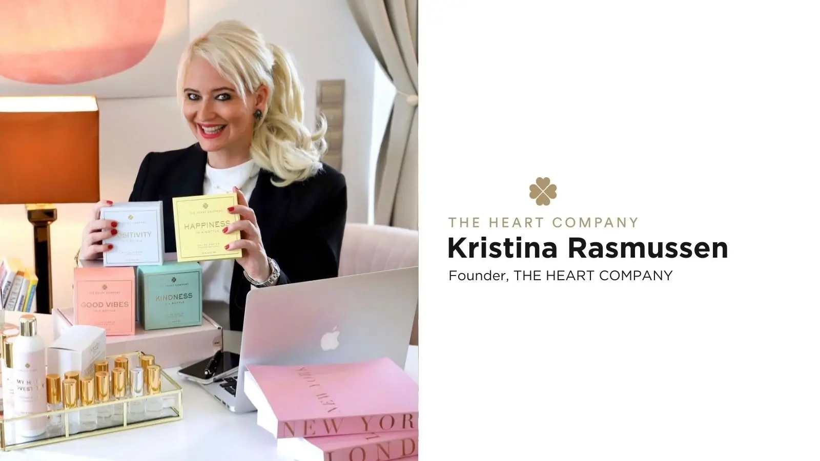 Kristina Rasmussen, founder of THE HEART COMPANY, sharing insights on emotional branding and sustainable entrepreneurship.