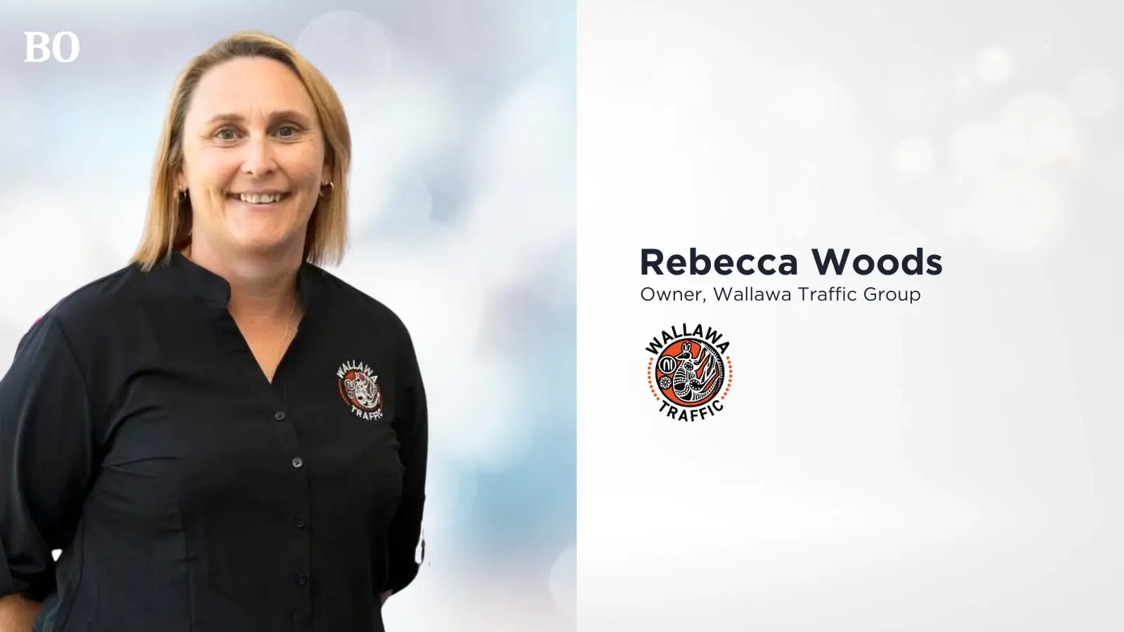 Rebecca Woods founder of Wallawa Traffic Group speaking about leadership and community impact