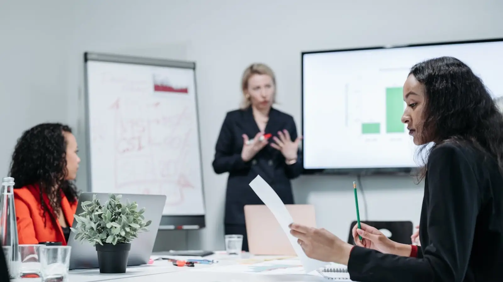 B2B marketing team planning lead generation strategy on whiteboard