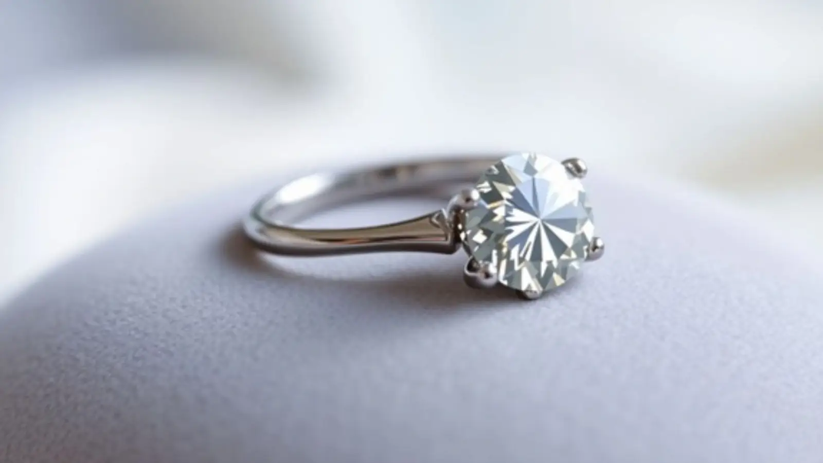 Custom engagement ring with round diamond in a Dallas jewelry store