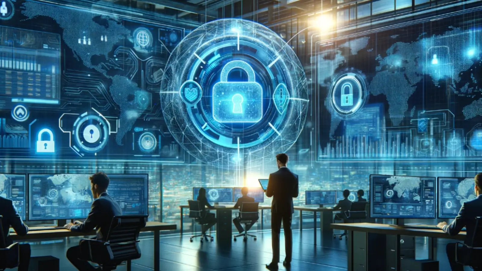 Dashboard displaying cybersecurity metrics and data protection analytics