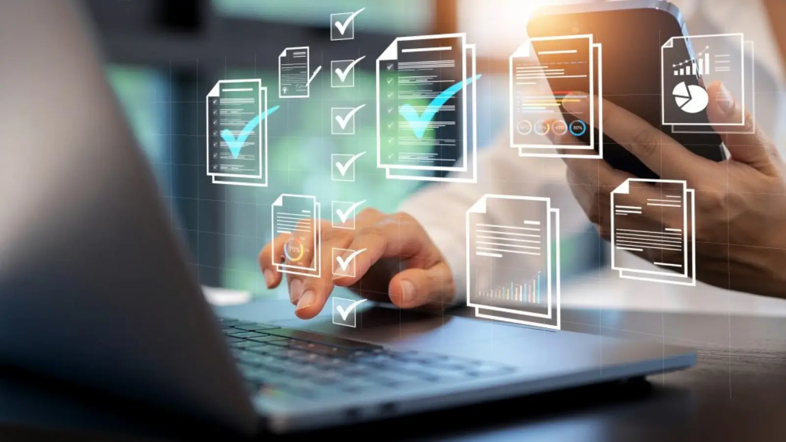 The Future of Paperless Banking: Automating Document Workflows for Speed and Accuracy Digital document automation interface in a modern paperless banking system