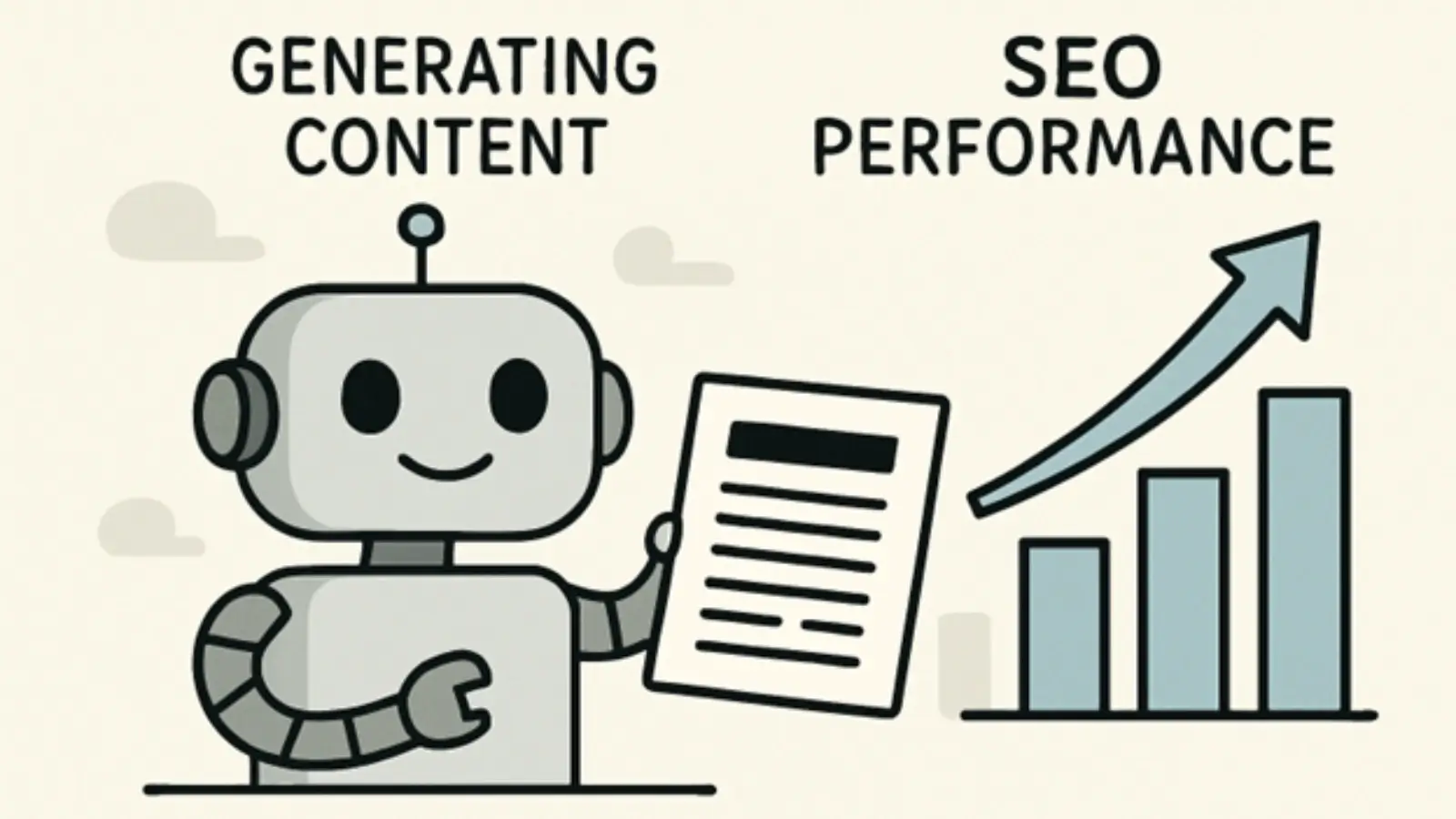Illustration of AI and SEO tools optimizing search rankings on a futuristic digital interface