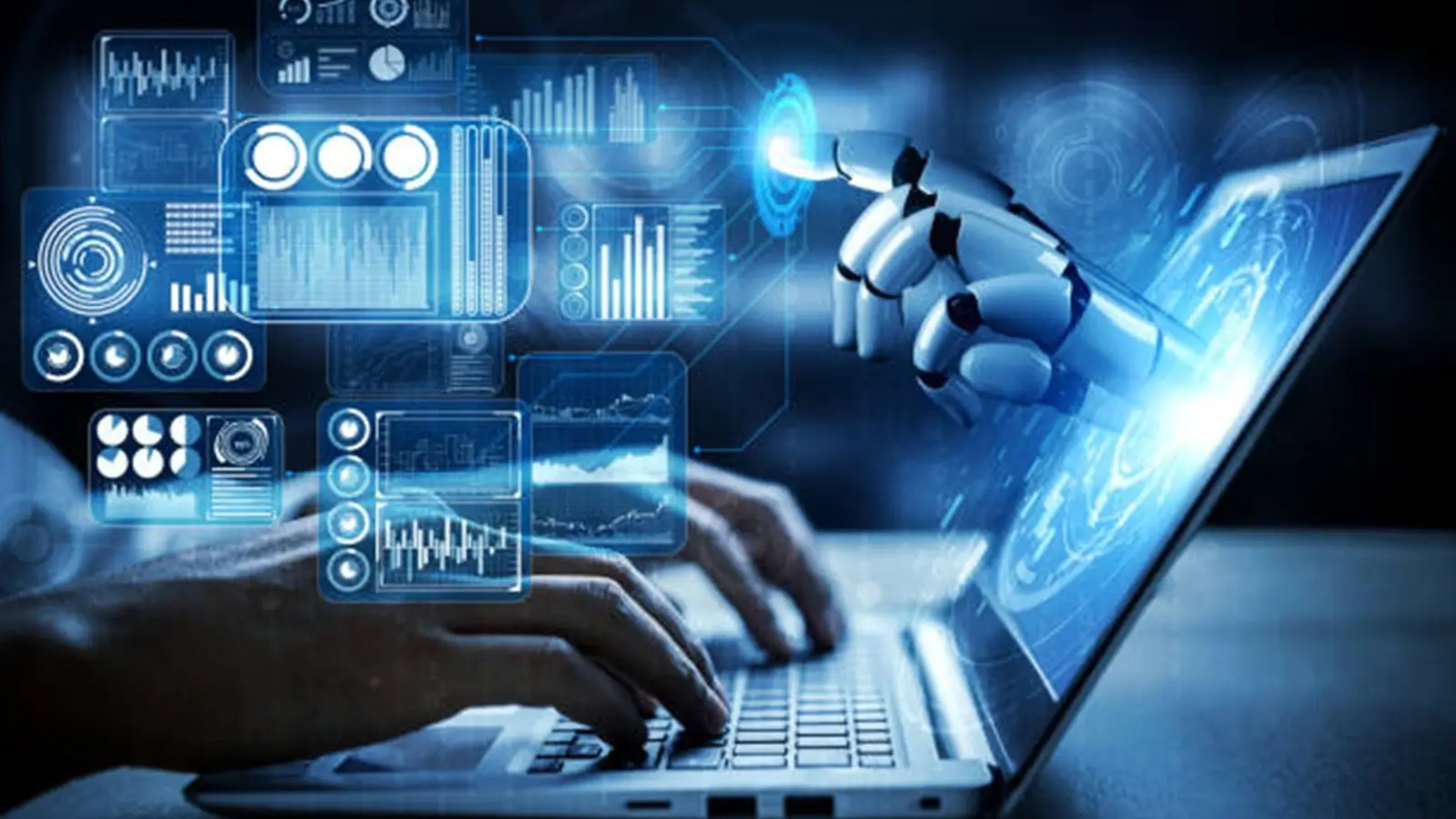 How to Change AI Language to Human Language: Writing That Connects Person editing AI-generated content on a laptop using Ryne.ai to make the text sound more human and natural