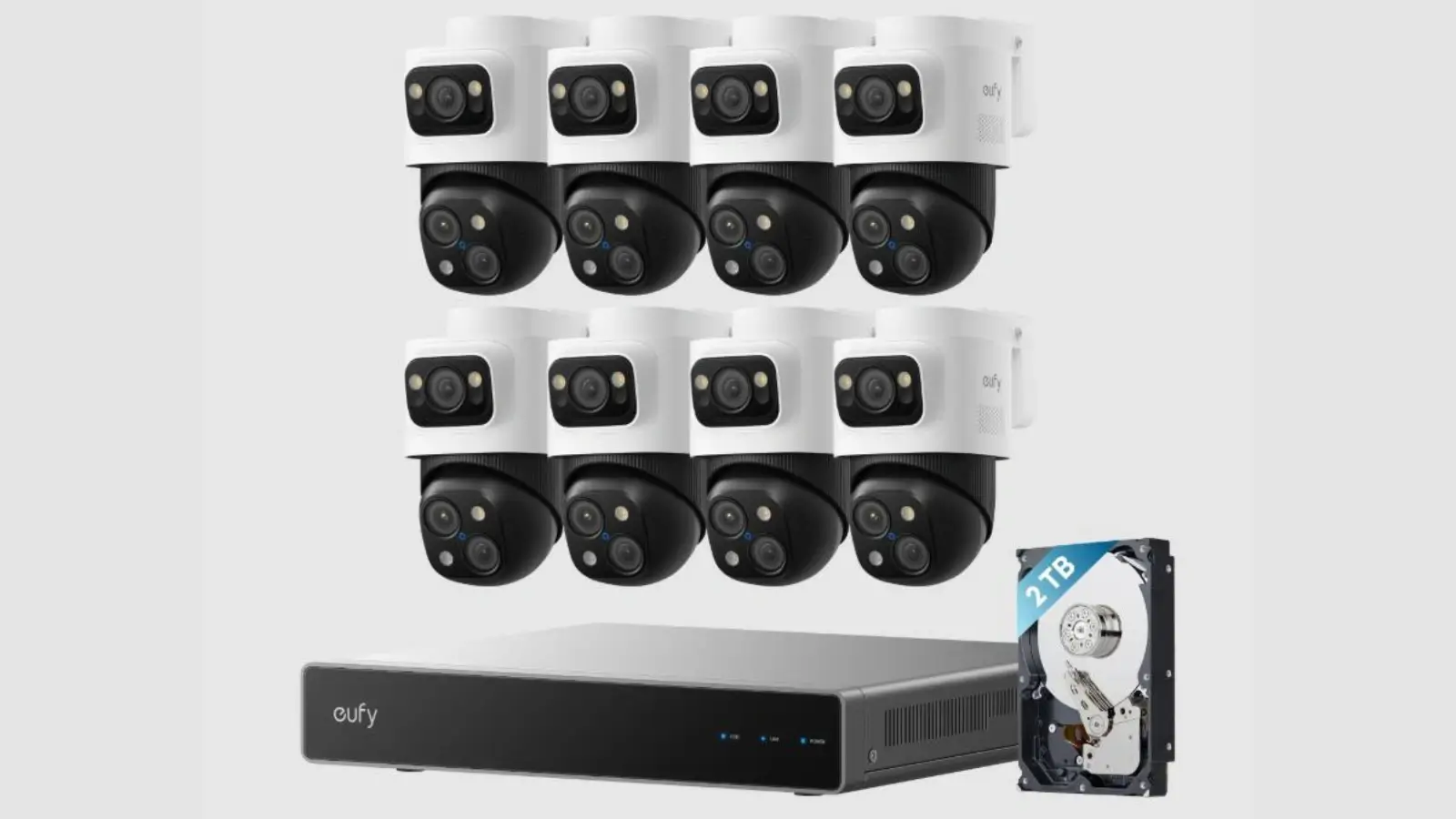 Person reviewing NVR camera system storage settings on a digital screen