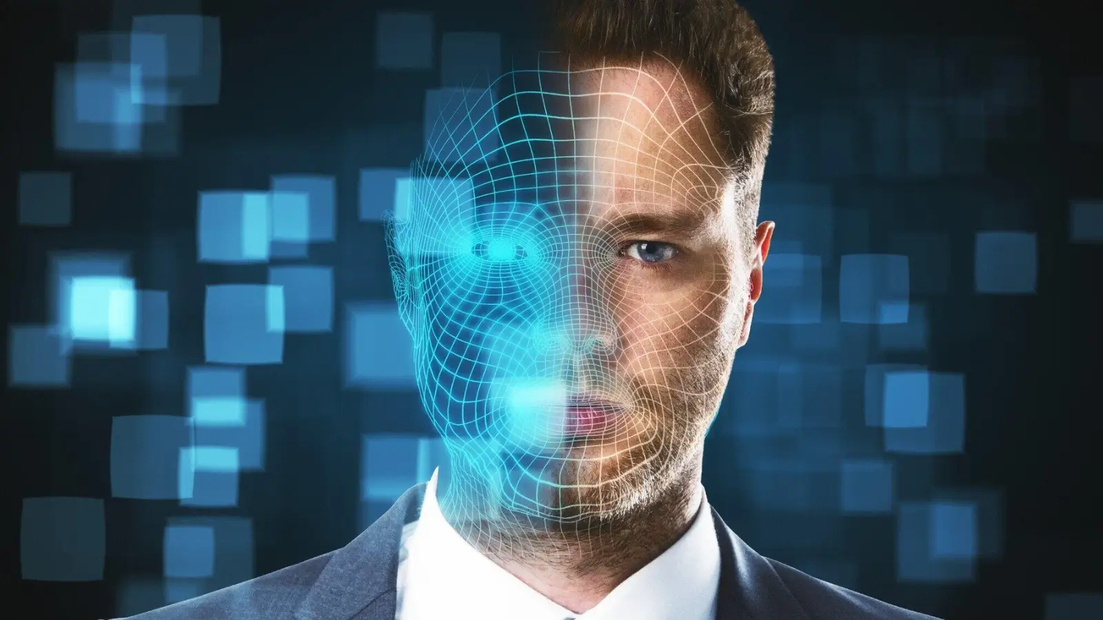 Person using a face-swapping photo editing app on a smartphone