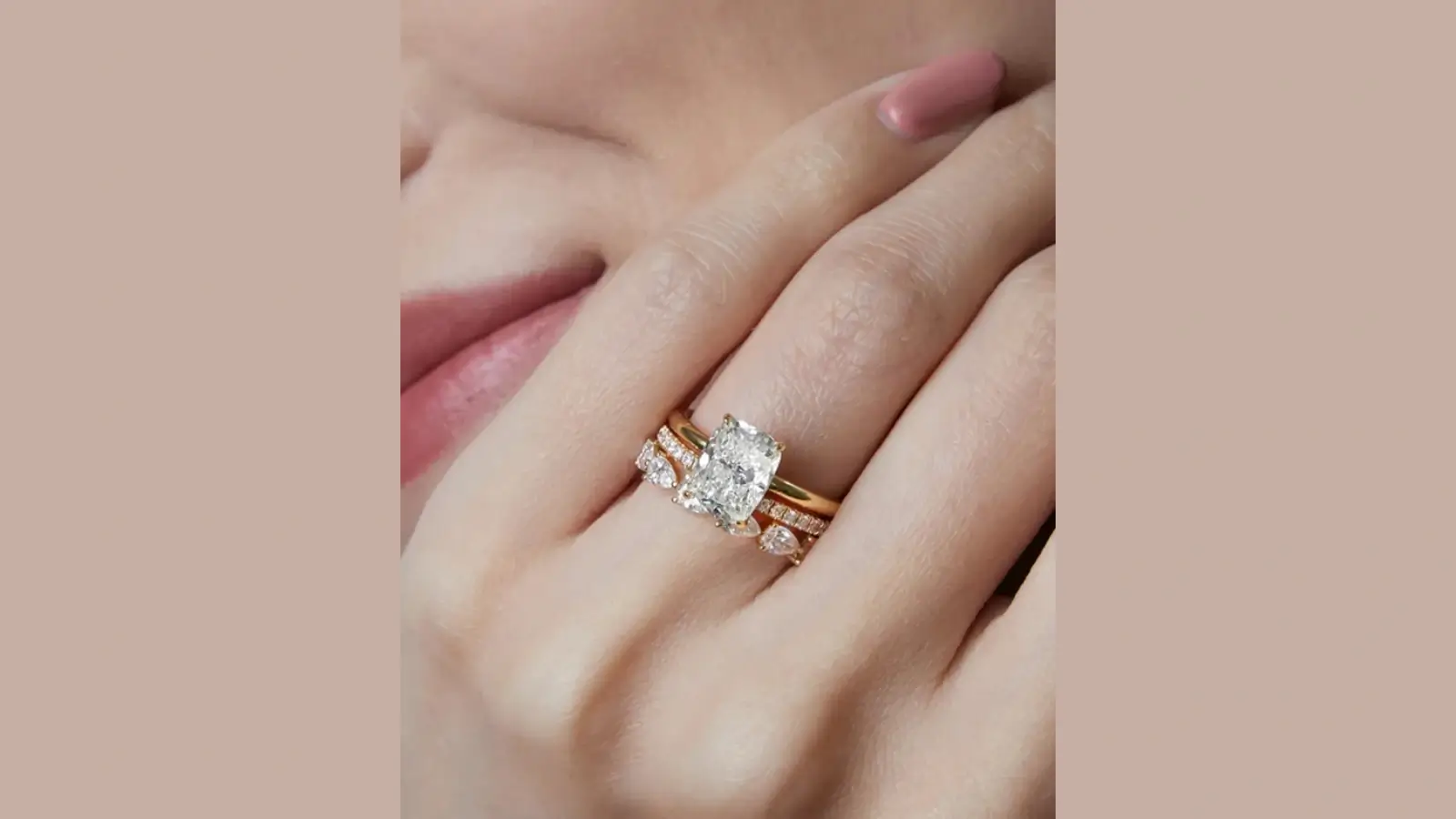 Rare Carat 2-carat diamond ring displayed in luxury engagement box