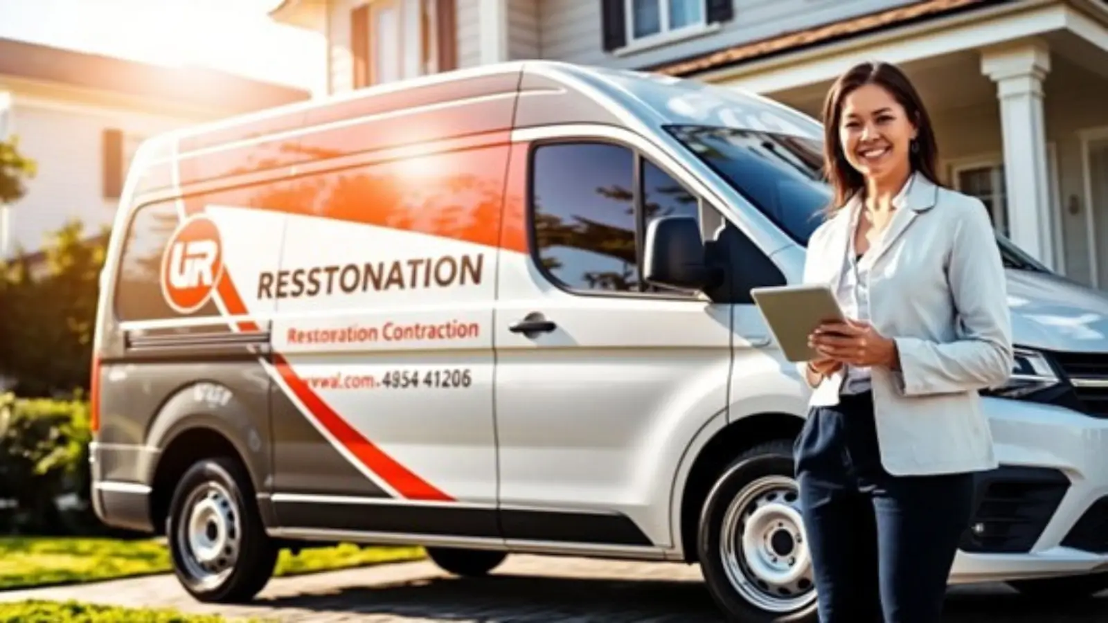 Why Consistent Online Presence Matters for Restoration Contractors Restoration crew on-site with equipment, captured for social media marketing content