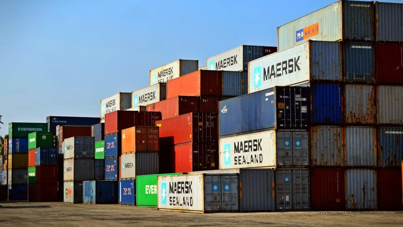 Shipping container repurposed as a modern business workspace on-site