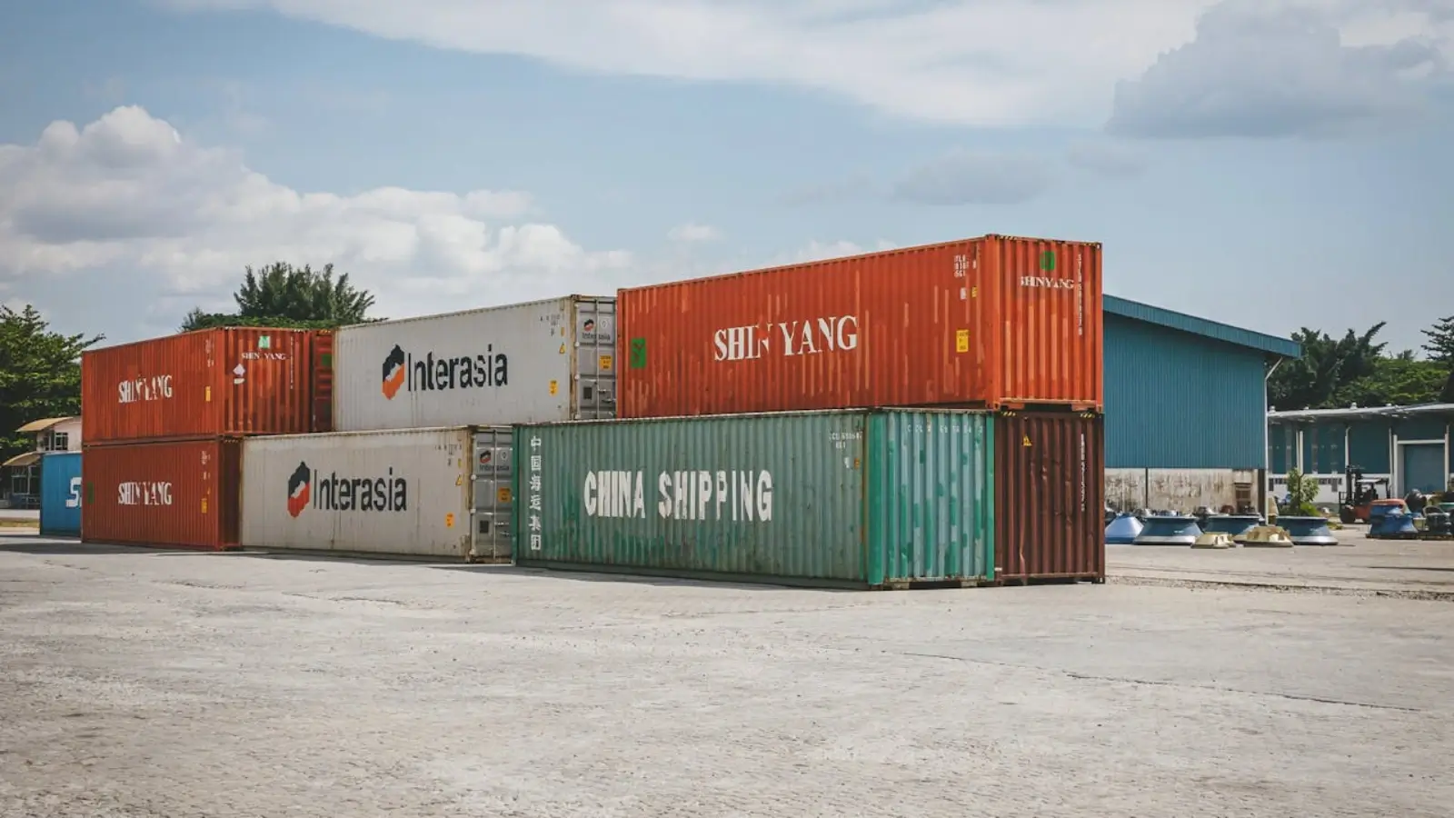 Shipping containers converted into modular business storage and workspaces