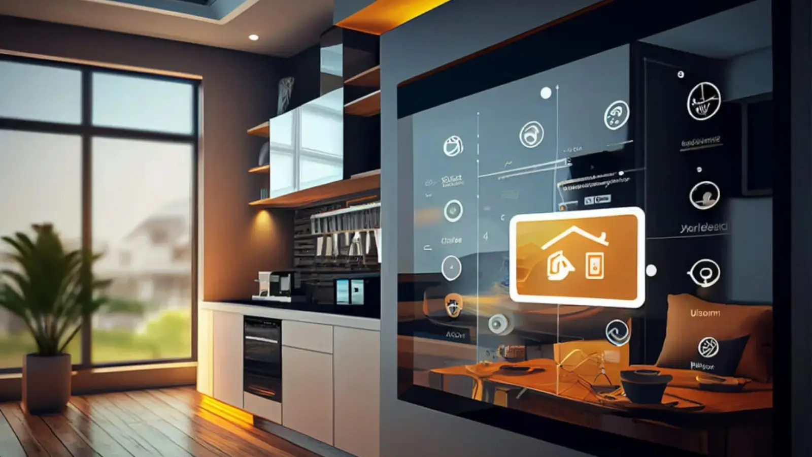 Smart home under construction with modern technology integration
