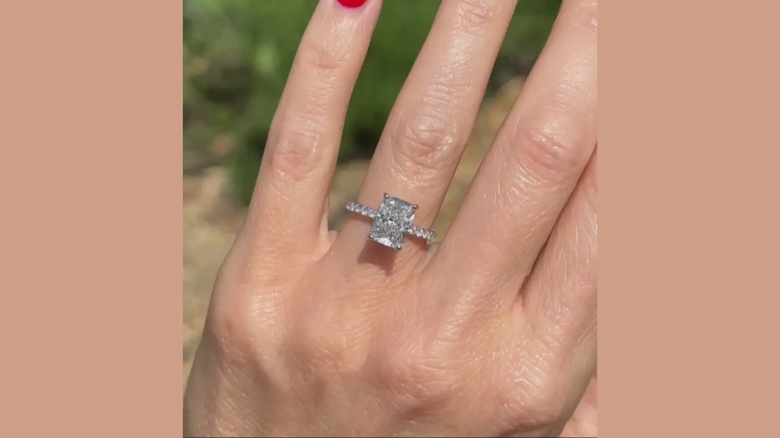 2 carat radiant cut diamond ring in luxury packaging from Rare Carat