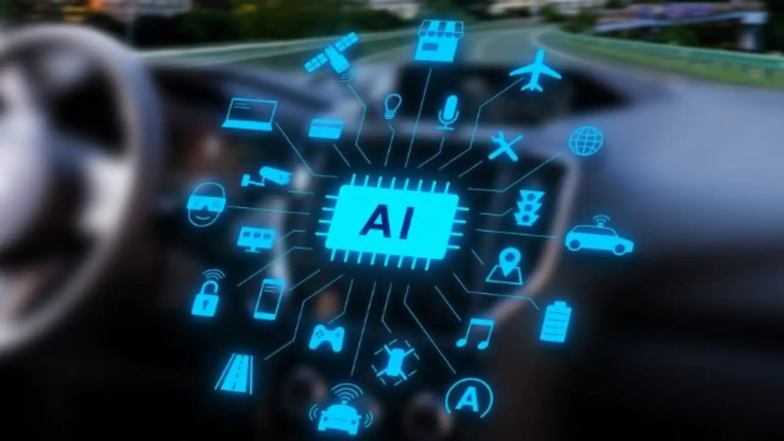 AI-powered luxury SUV arriving for pickup at Columbus airport