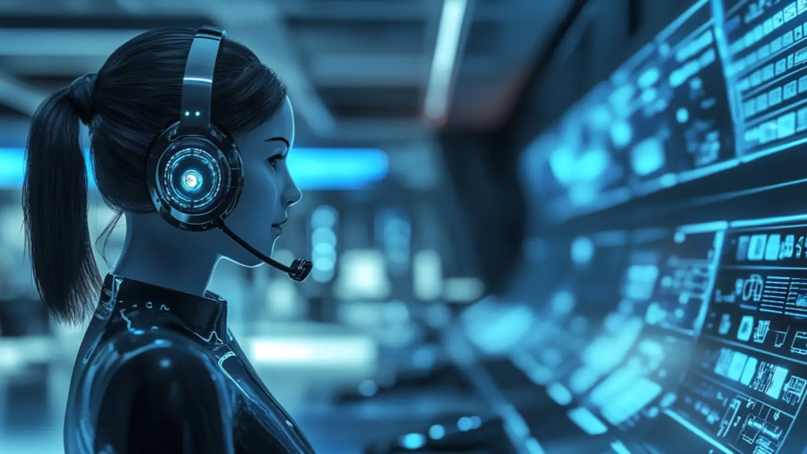 AI voice agent platform interface handling real-time customer interactions