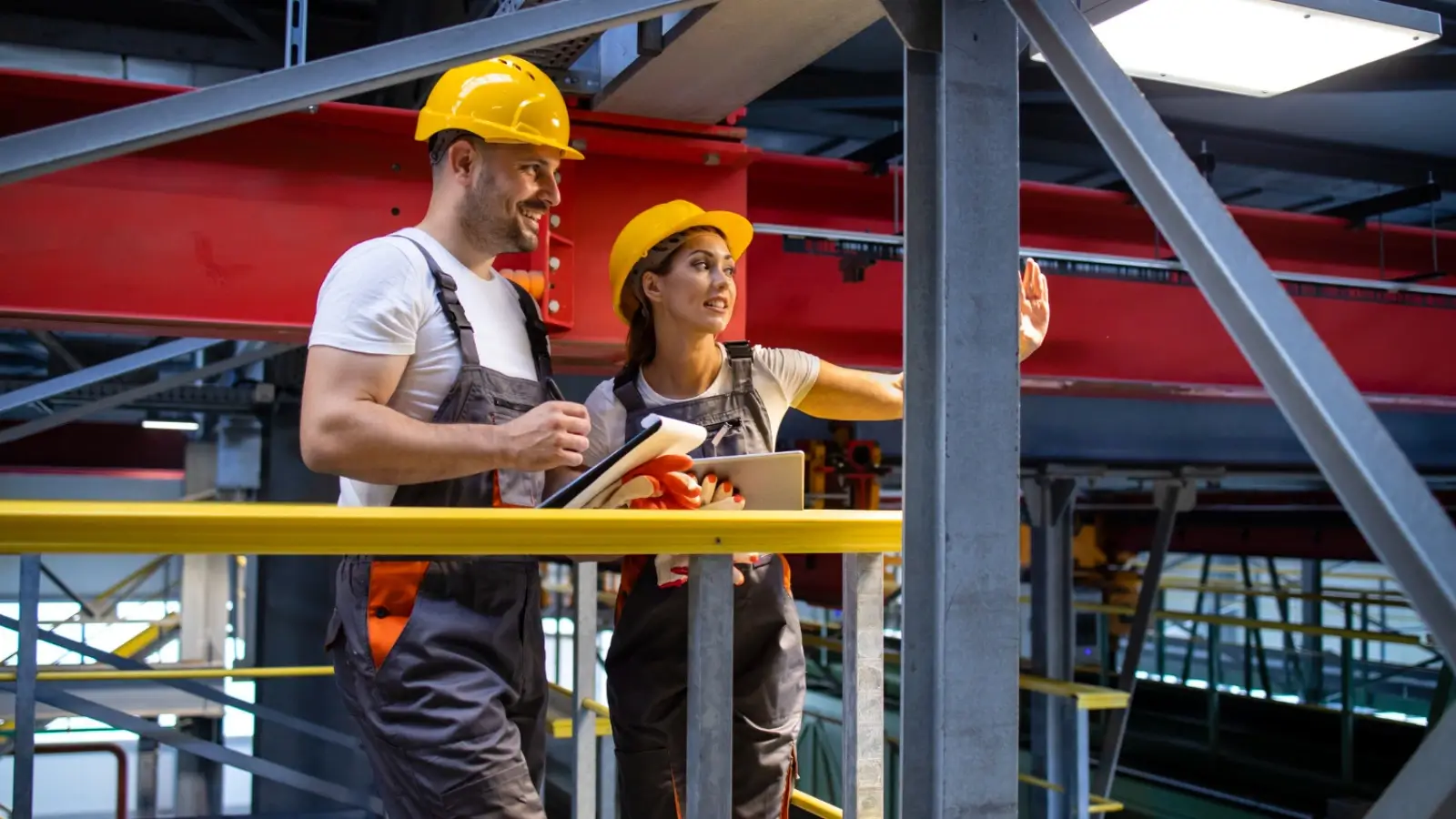 Custom-engineered fall protection system installed in industrial facility