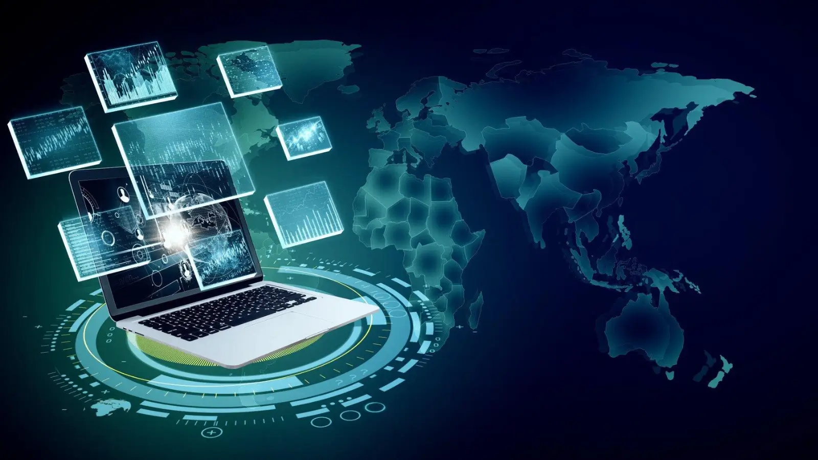 Engineer testing GNSS navigation system in a simulation lab