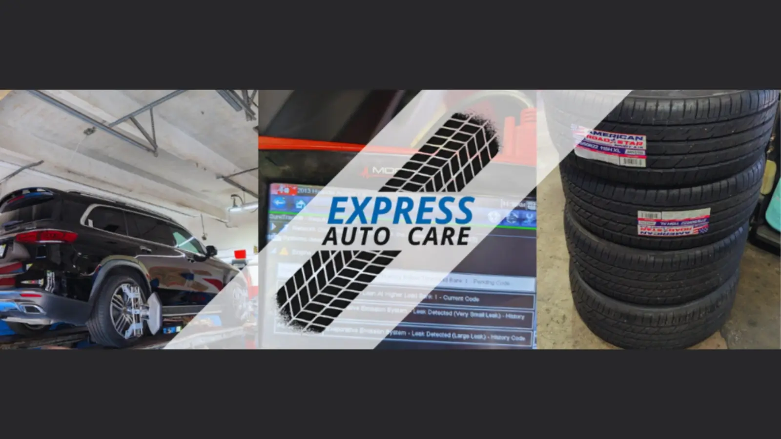 Express Auto Care shop exterior in Country Walk, Miami, showing digital-first branding