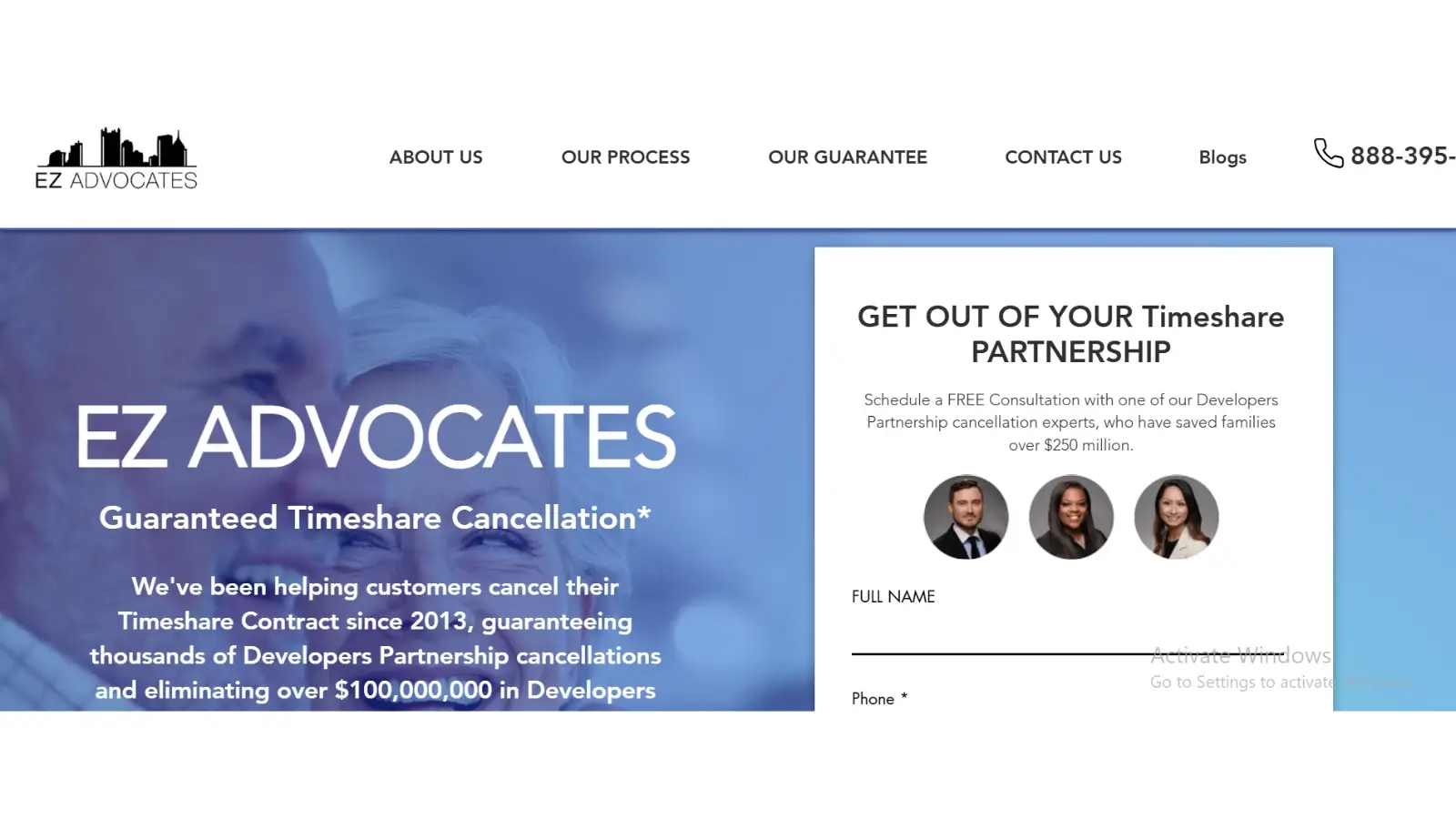 EZ Advocates team providing consultation to a client in a professional office setting