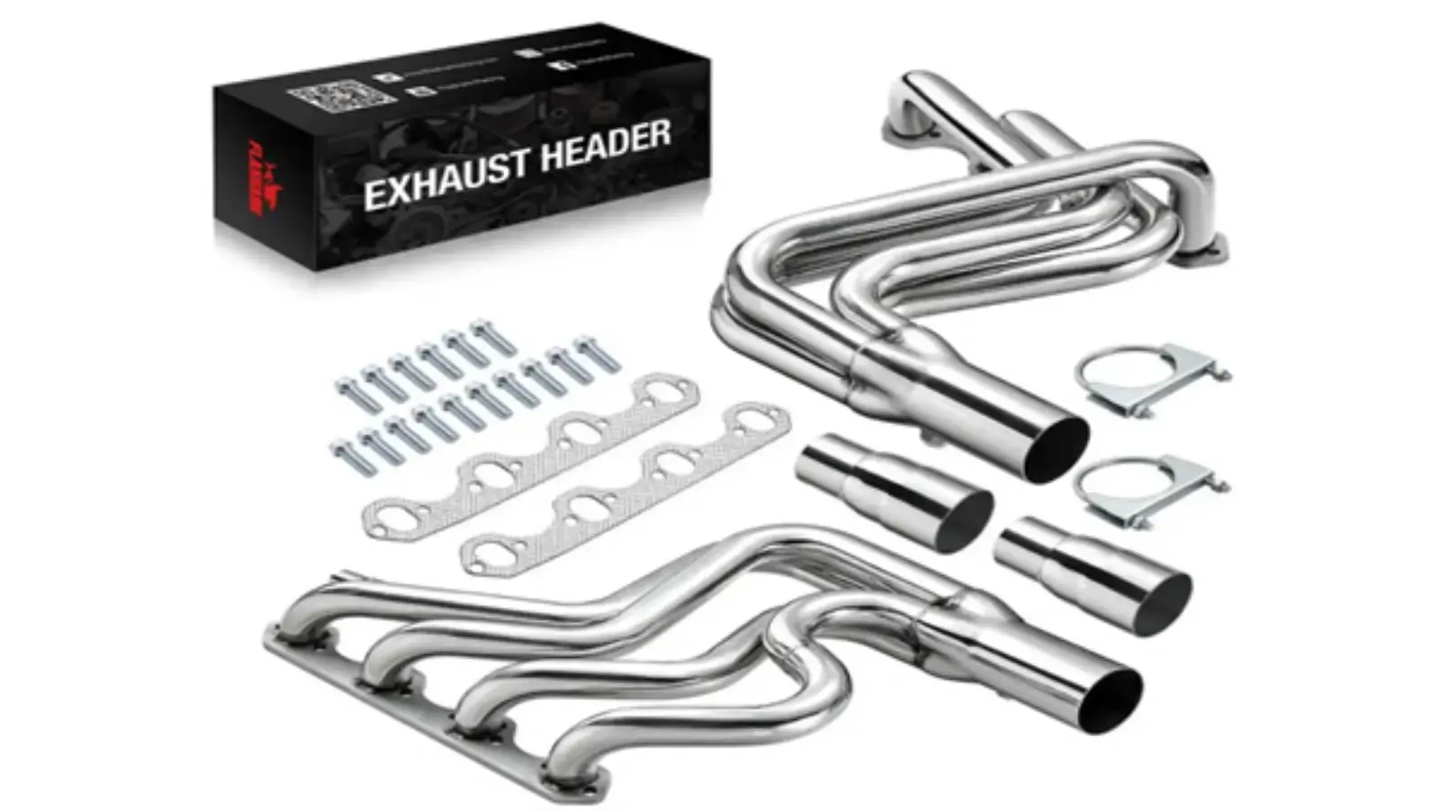 Flashark performance headers installed on a Ford F150 engine