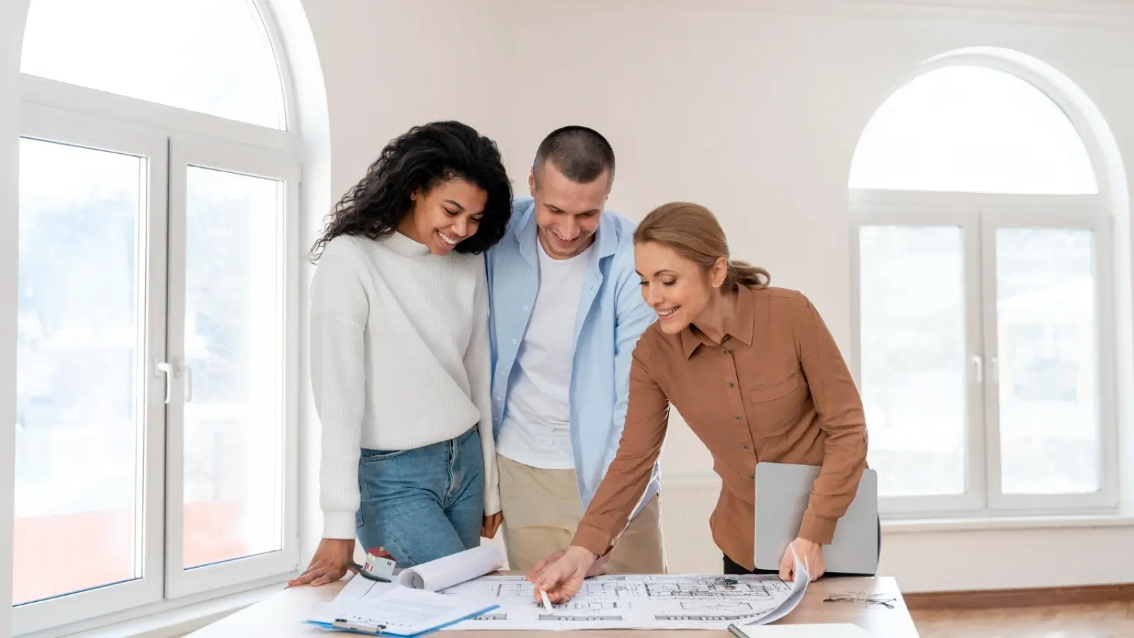 Hewn Build Co team crafting a modern custom-built home with premium materials