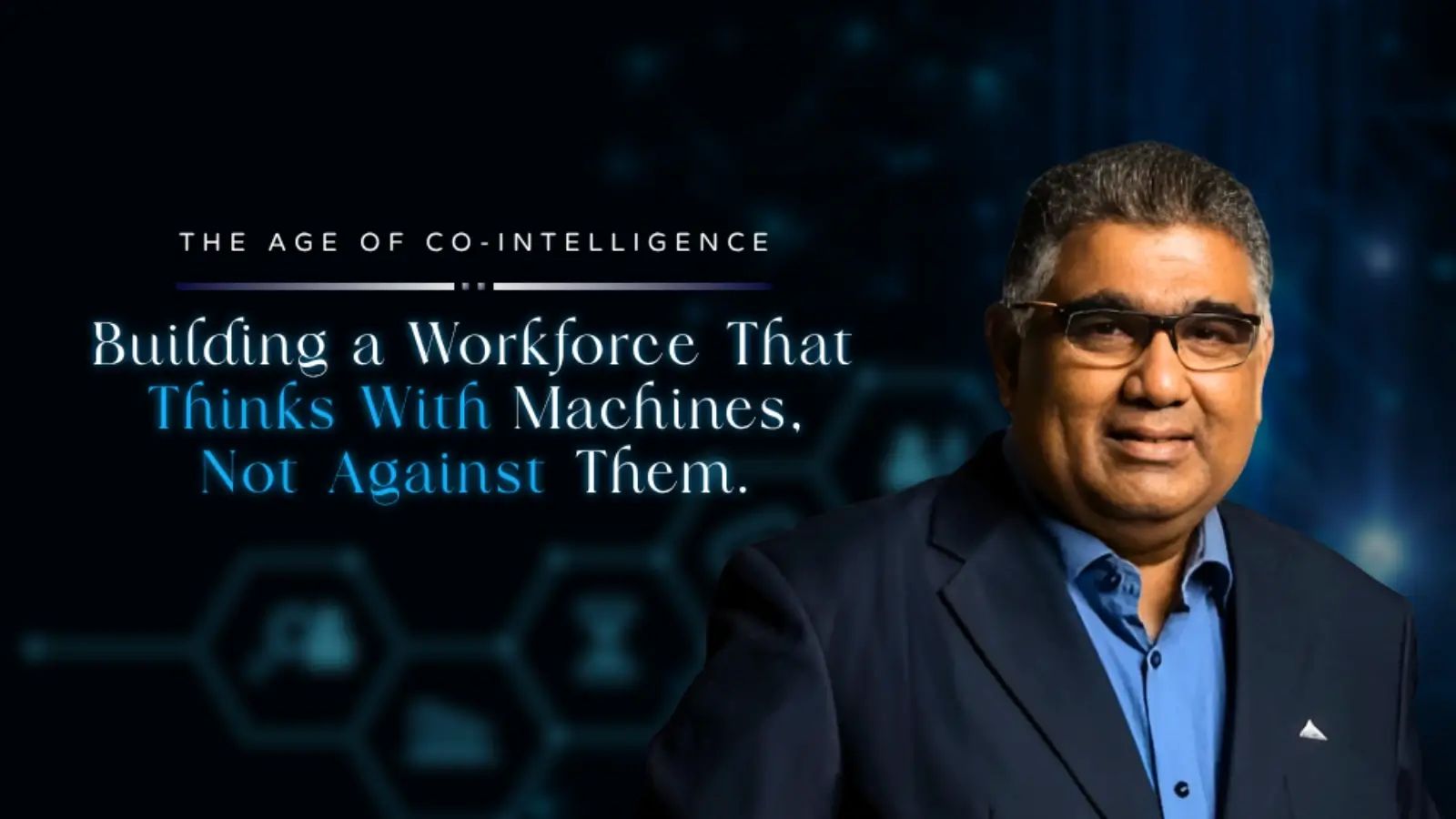 Human and AI collaboration symbolizing co-intelligence in the modern workplace