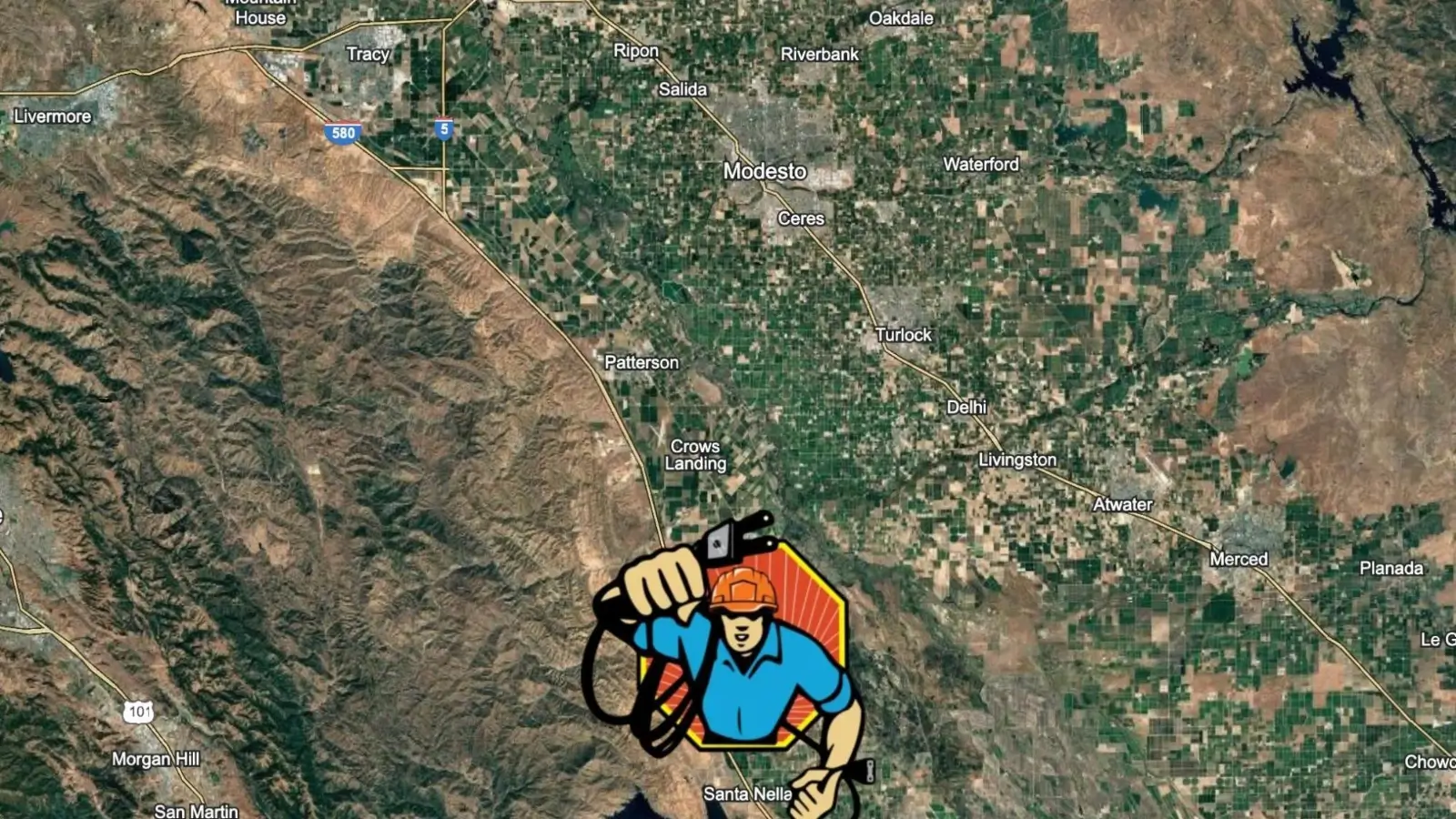 Licensed electrician inspecting home wiring in Patterson, CA