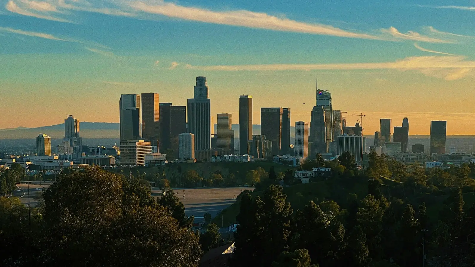 Los Angeles construction site with skyline view representing specialized real estate financing