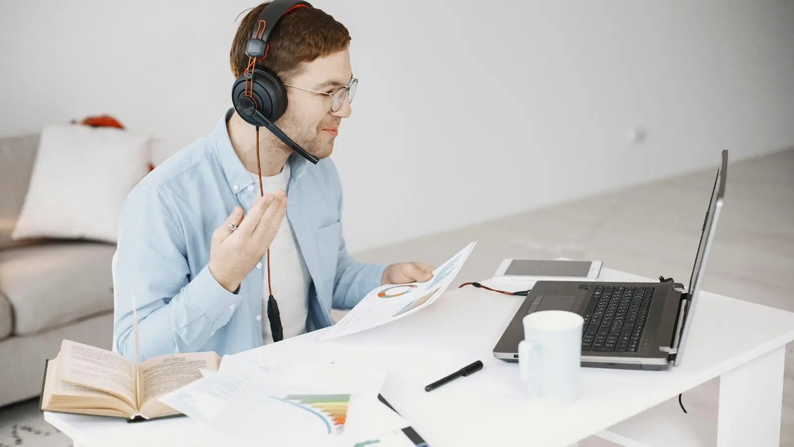 Modern home office setup blending comfort and productivity