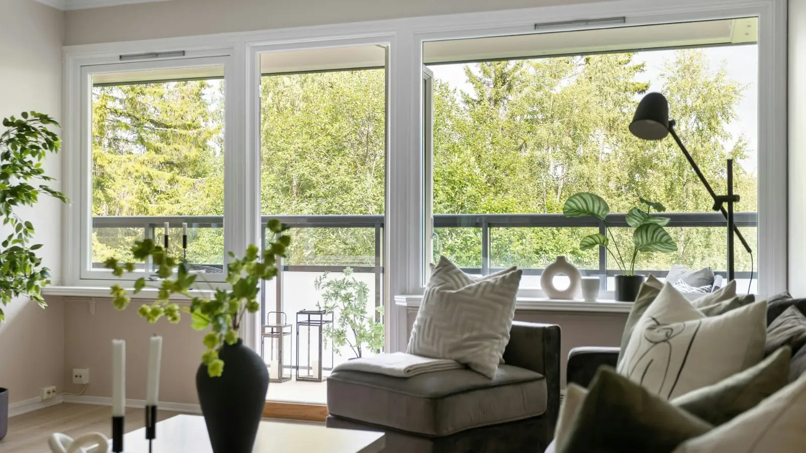 Modern home with newly installed double-glazed windows for insulation and noise reduction