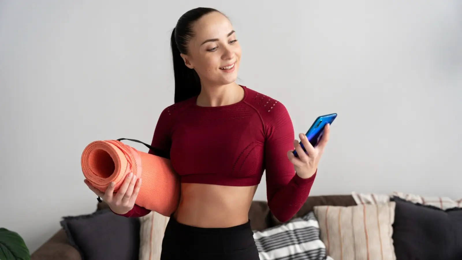 Modern self-care essentials including fitness tracker, journal, tea, and mindfulness app