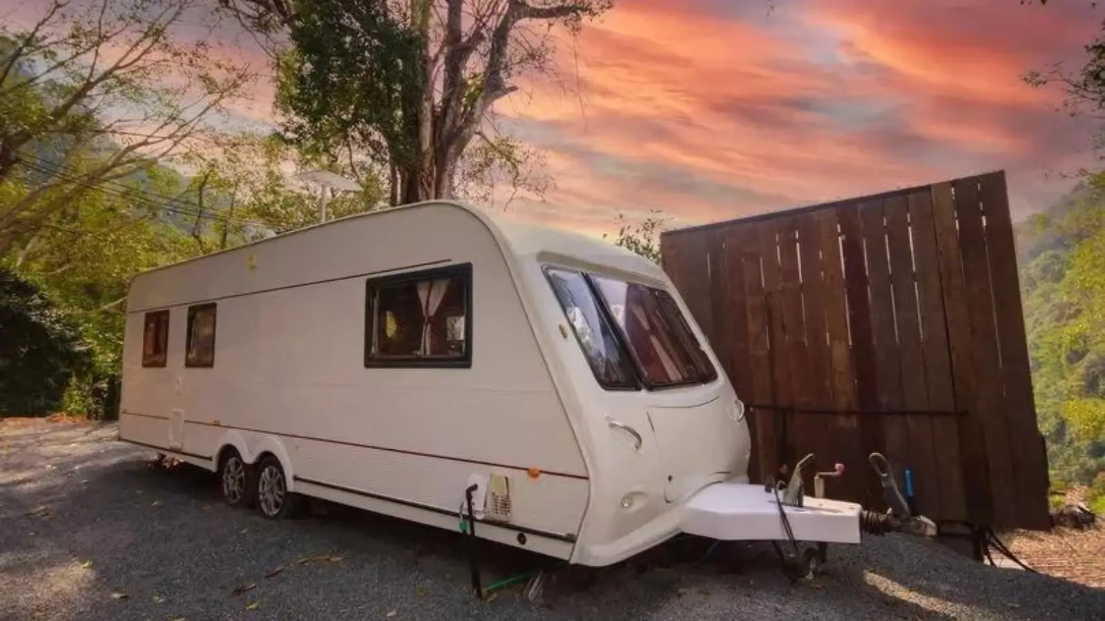 Motorhome in repair workshop highlighting maintenance challenges in the UK