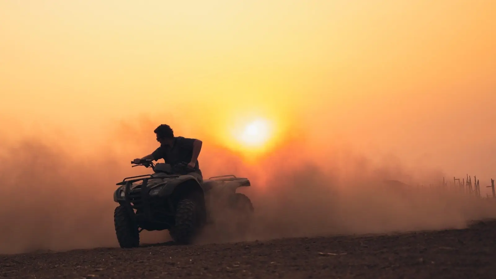 Riders on ATVs exploring a scenic forest trail near Houston, Texas