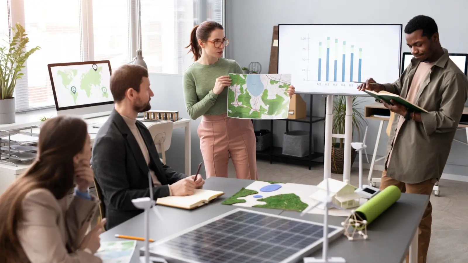 Sustainable business strategy in 2025 with green tech and eco-friendly innovation