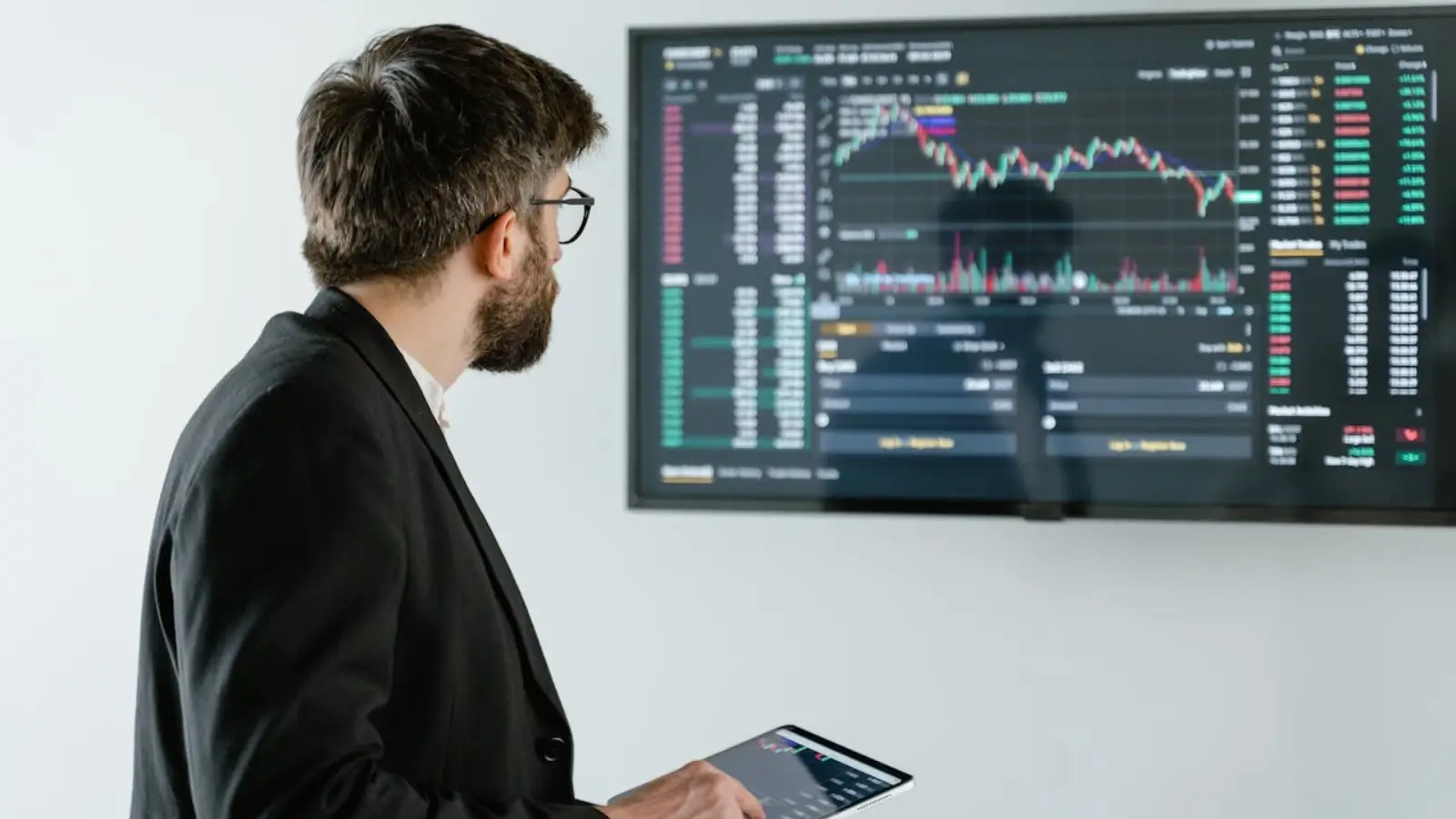 Traders watching stock market surge on monitors after U.S. Senate shutdown vote