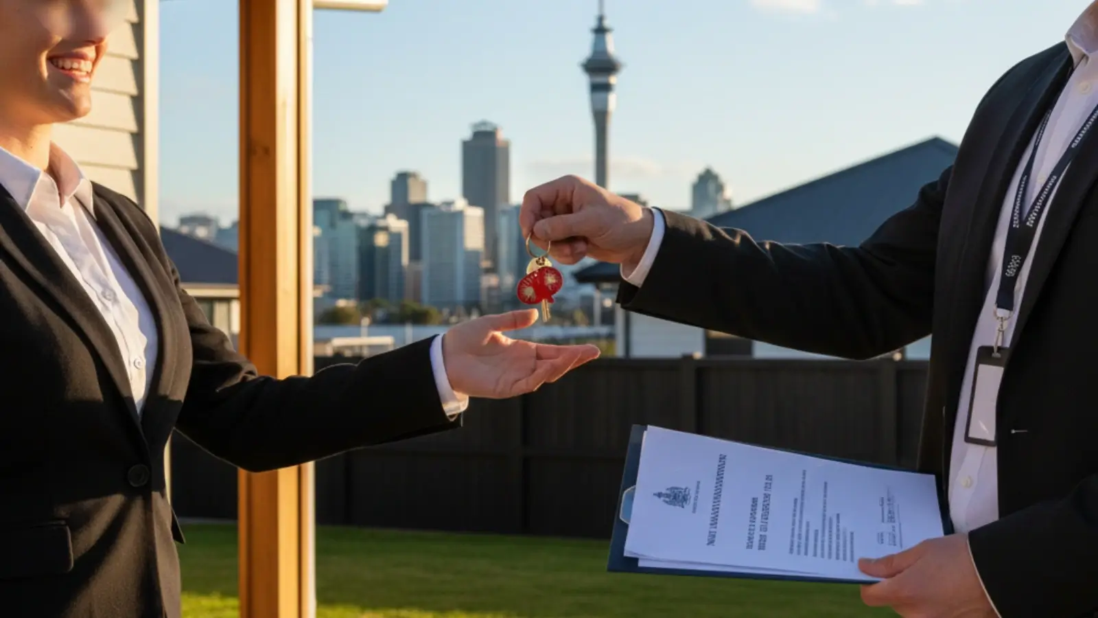 Young couple enjoying scenic views in New Zealand after securing Work to Residence Visa