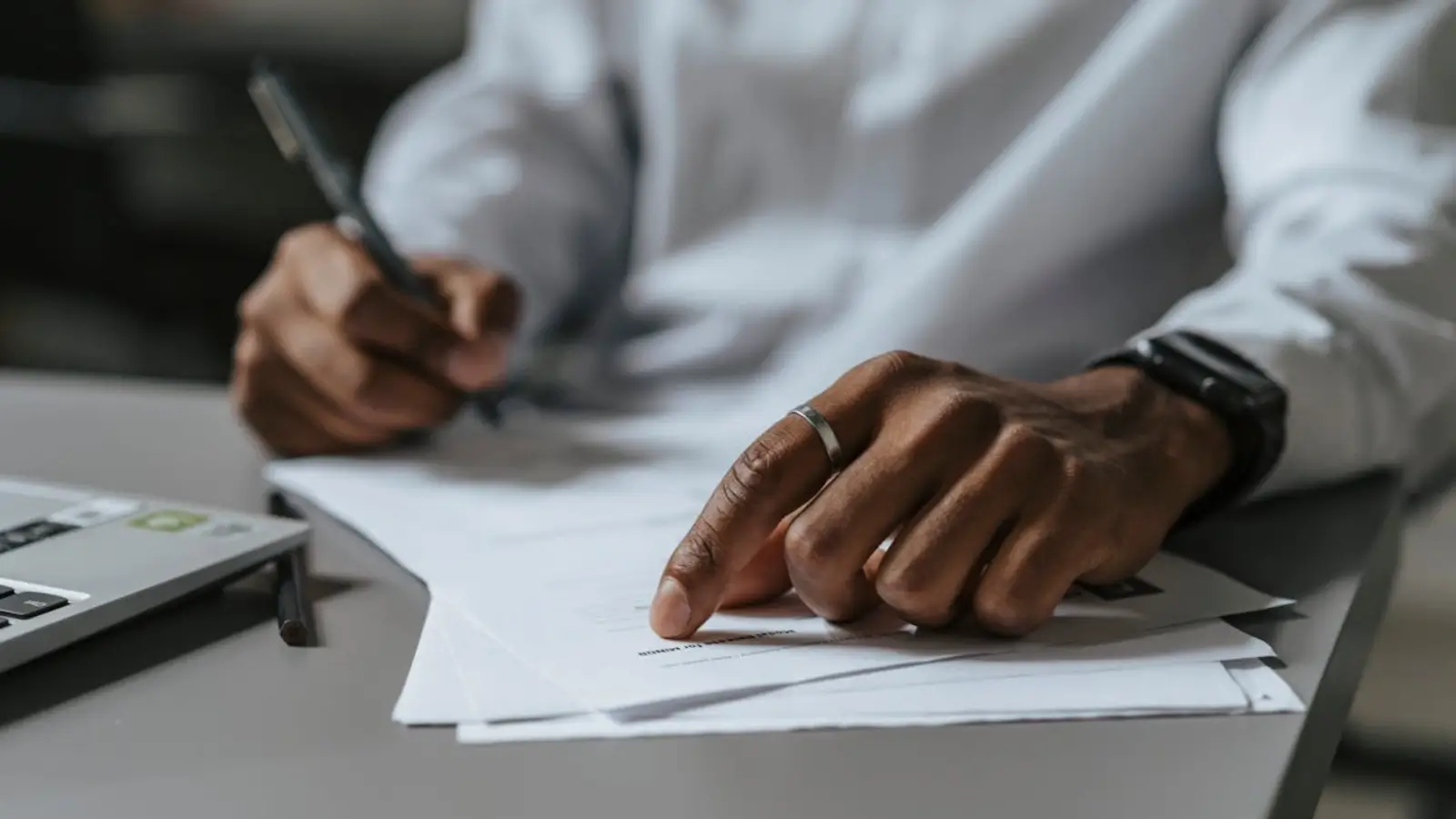 Business owner reviewing financing options for expansion