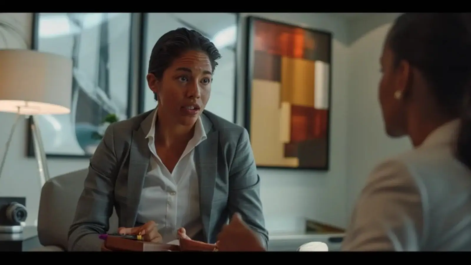 Homeowner handing over keys after cash home sale with paperwork on table