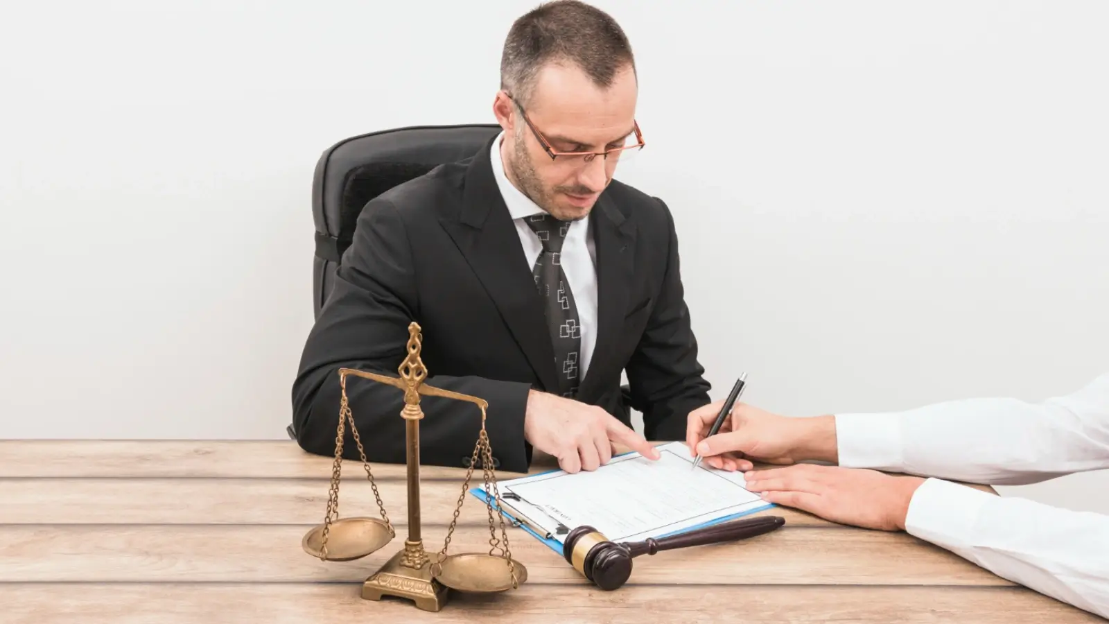 Injured person consulting with a personal injury lawyer after an accident
