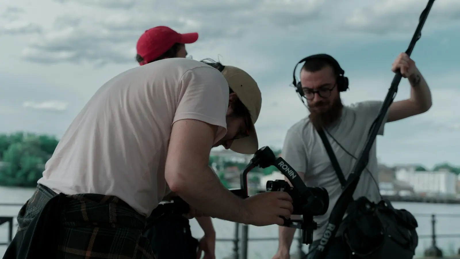 Marketing team scouting film location with agency support