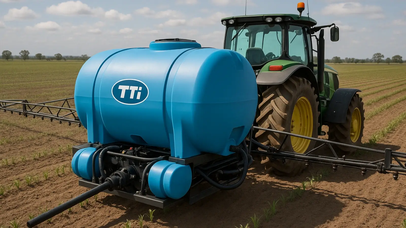TTi liquid fertiliser tank installed on a commercial farm for precision agriculture