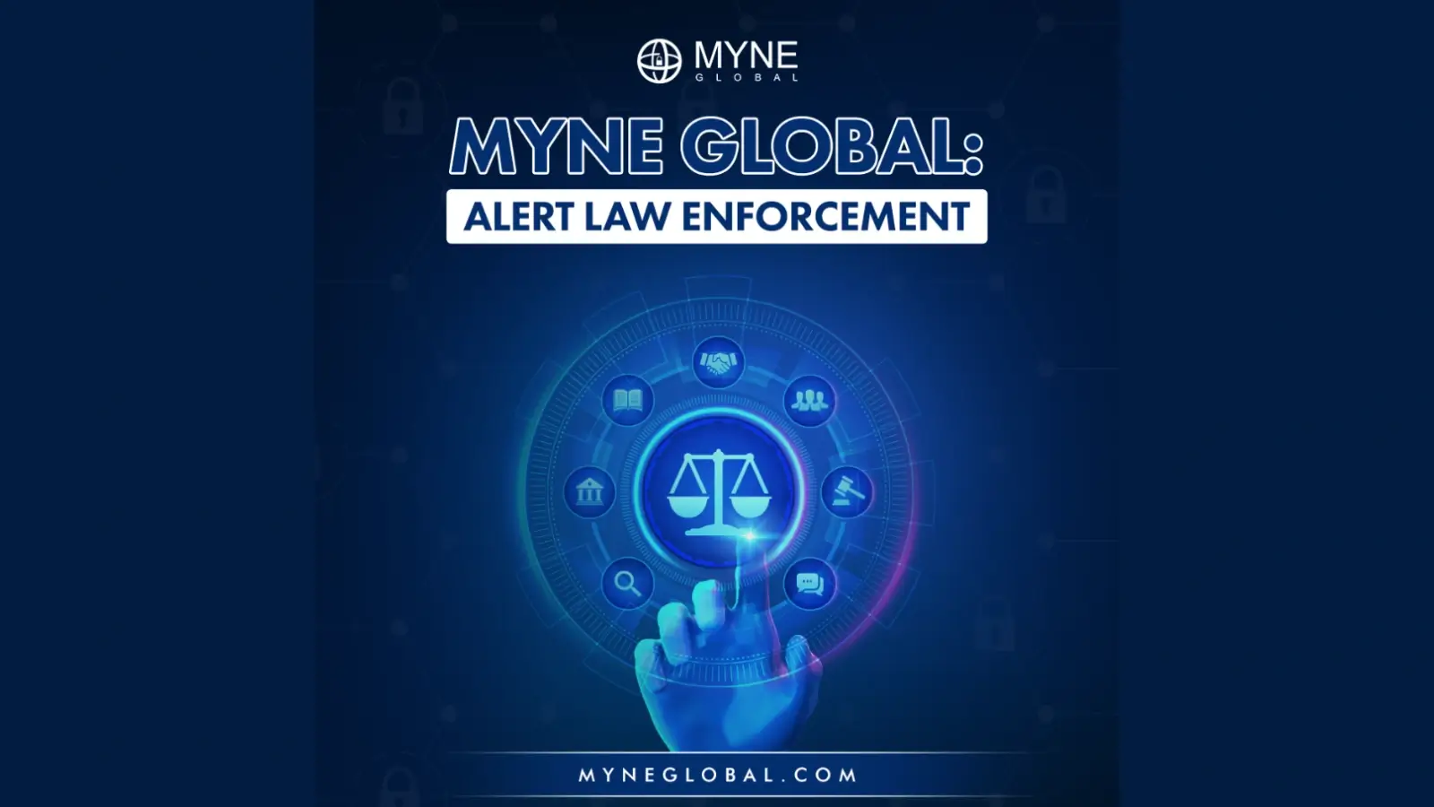 User accessing digital asset security dashboard on Myne Global platform