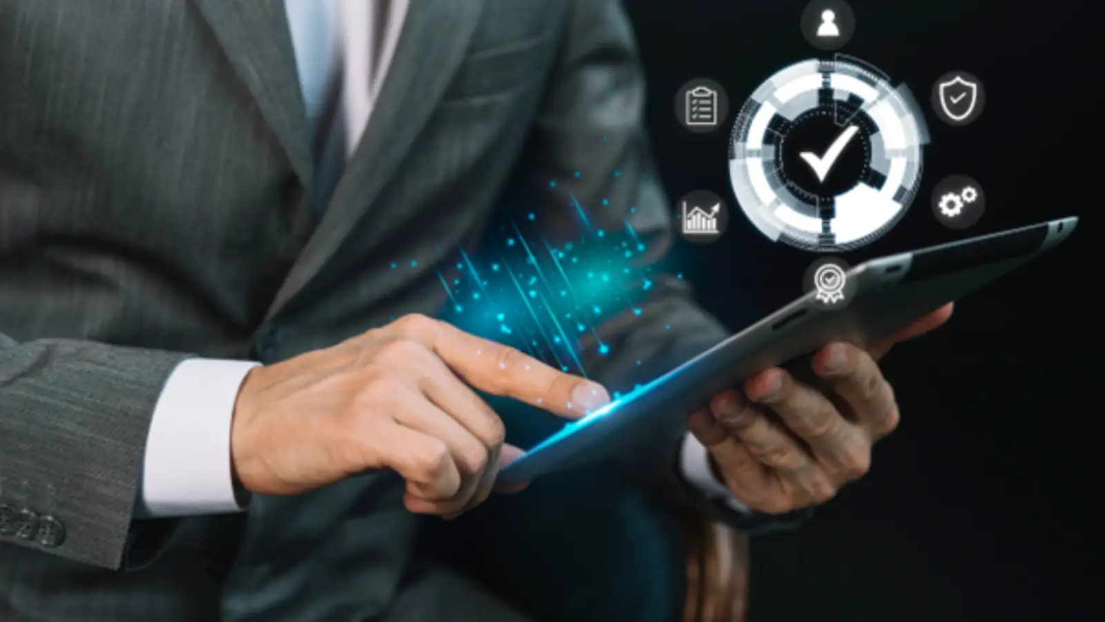 Young professional leader guiding a diverse team in a modern workspace