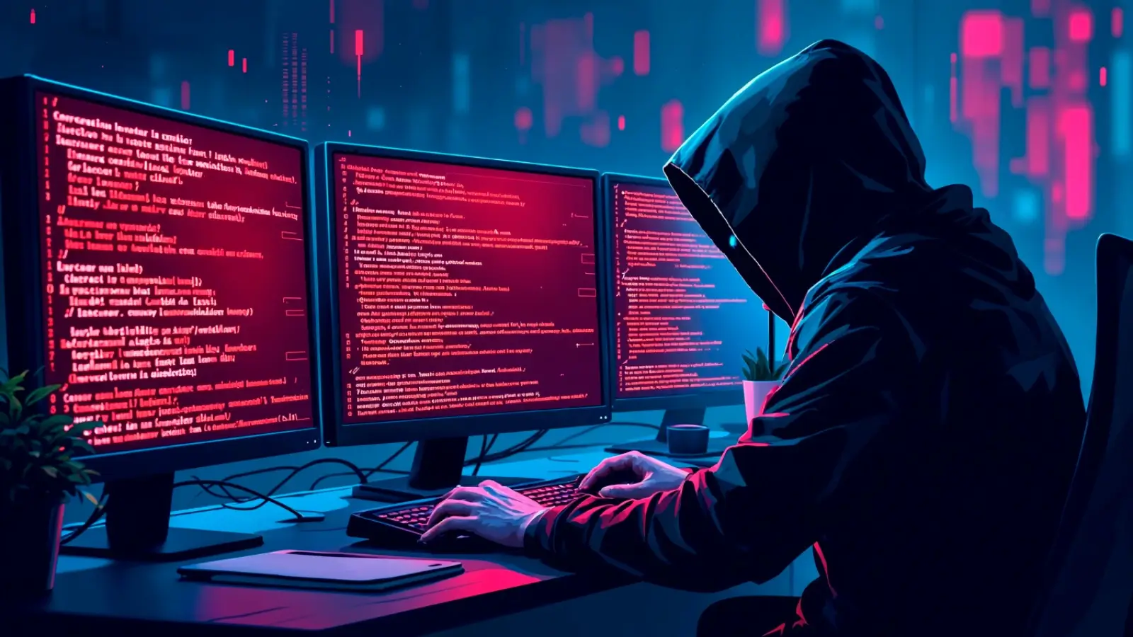 Cybersecurity expert conducting penetration test on business systems