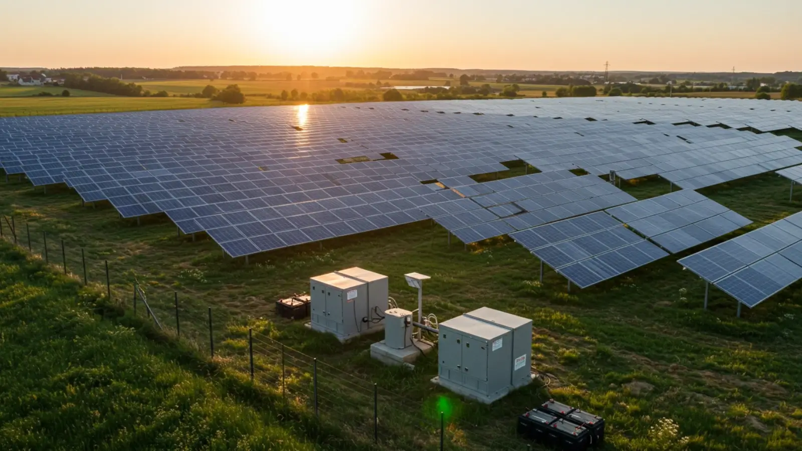 Benefits of Commercial Solar Panels with Battery Storage Commercial building with rooftop solar panels and battery storage system