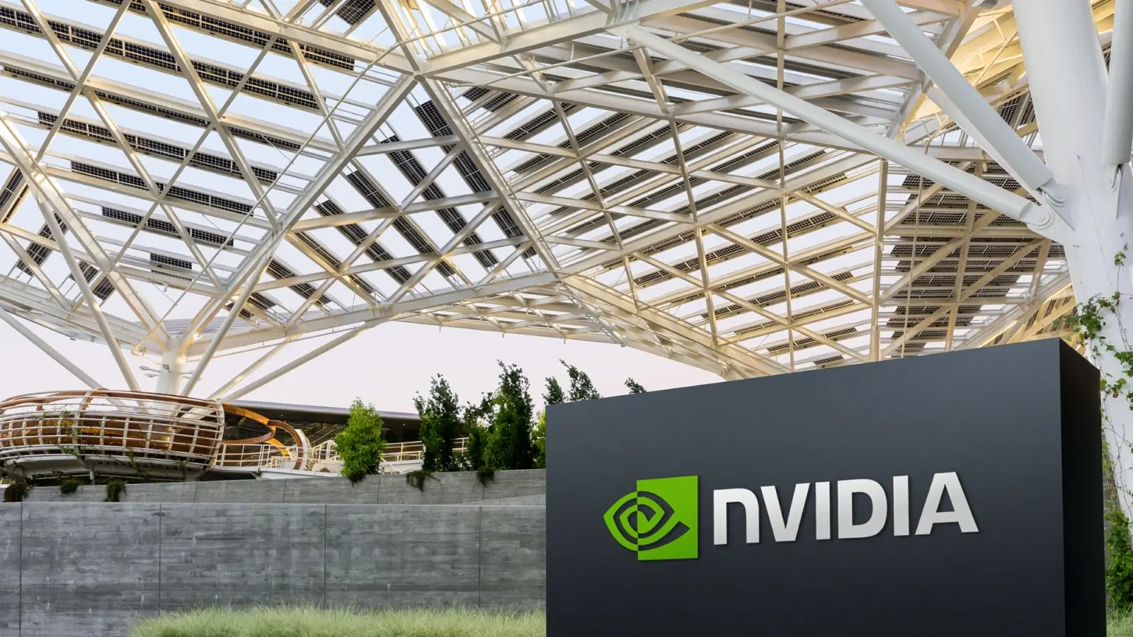NVIDIA Surpasses $46B in Q2 Revenue, Sets Ambitious Q3 Outlook Despite China Uncertainty NVIDIA headquarters with financial growth charts representing Q2 FY2026 earnings