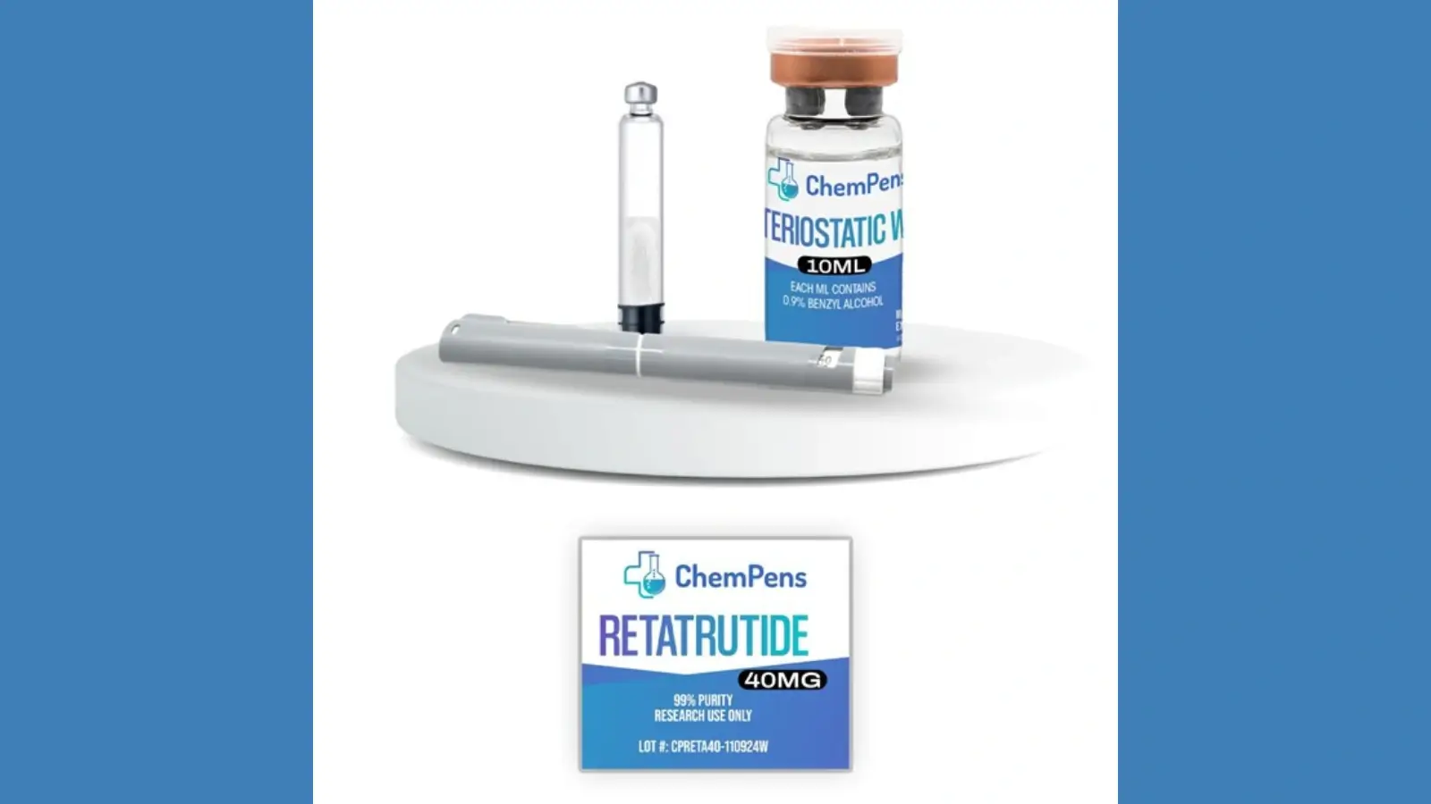 retatrutide 40mg injection pen kit with packaging and instruction manual