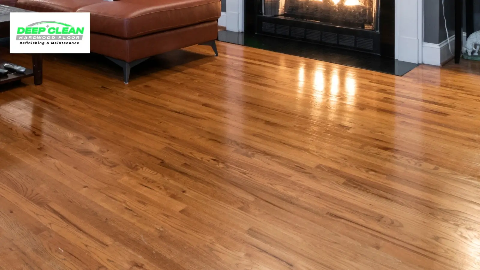 Technician refinishing hardwood floors in a Greensboro NC home