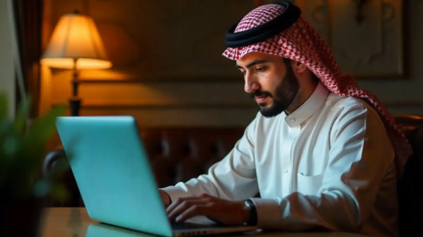 Professional web designer in Dubai working on a responsive business website