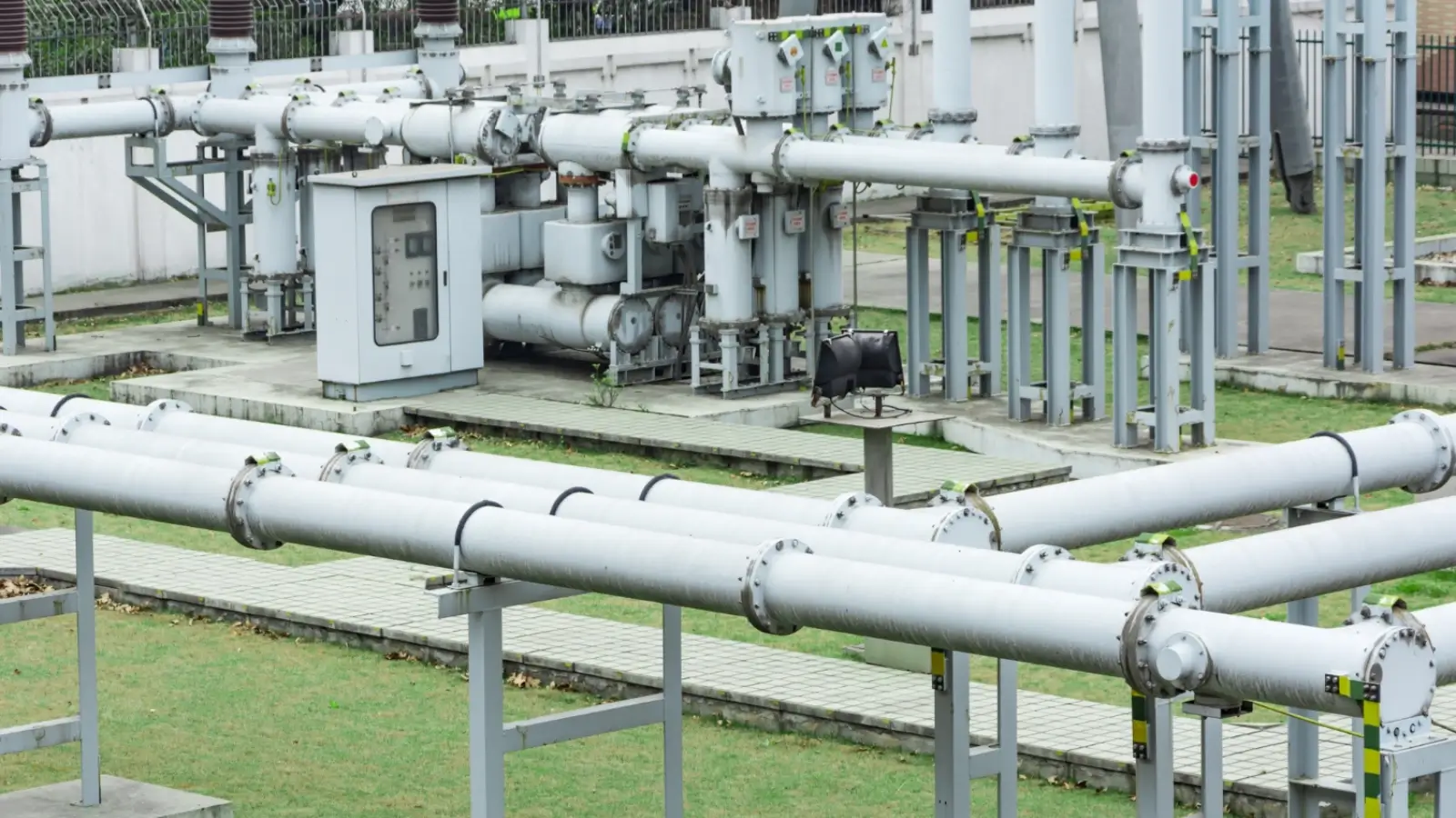 Gas-insulated switchgear installed in a modern electrical substation for reliable power distribution