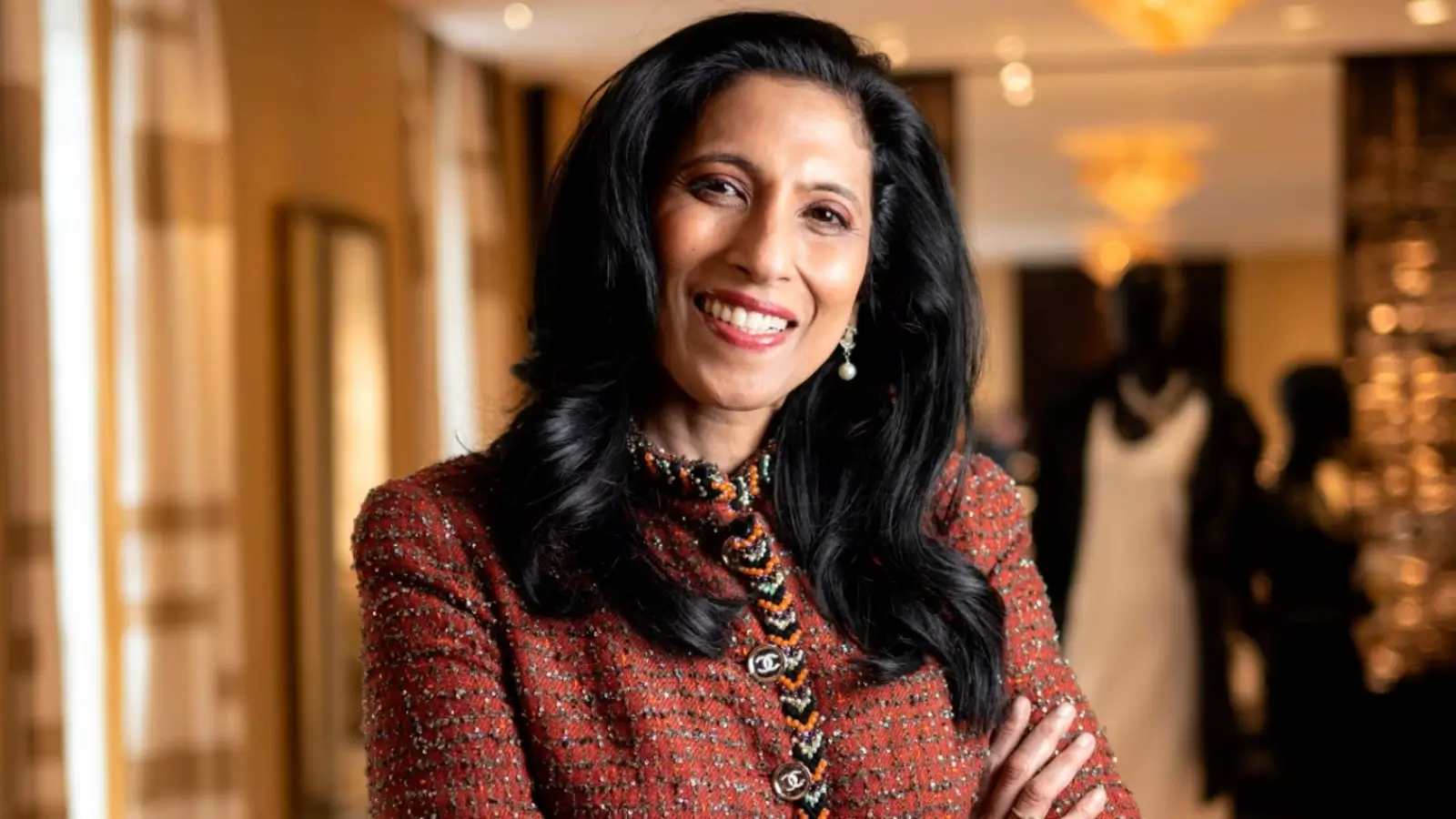 Leena Nair, Global CEO of Chanel, portrait with professional background